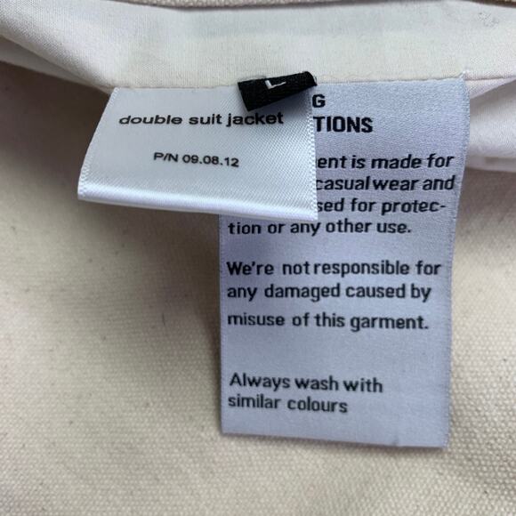 CAMIEL FORTGENS Size L Grey Taupe Color Block Cotton Raw edge Coat - Picture 6 of 7